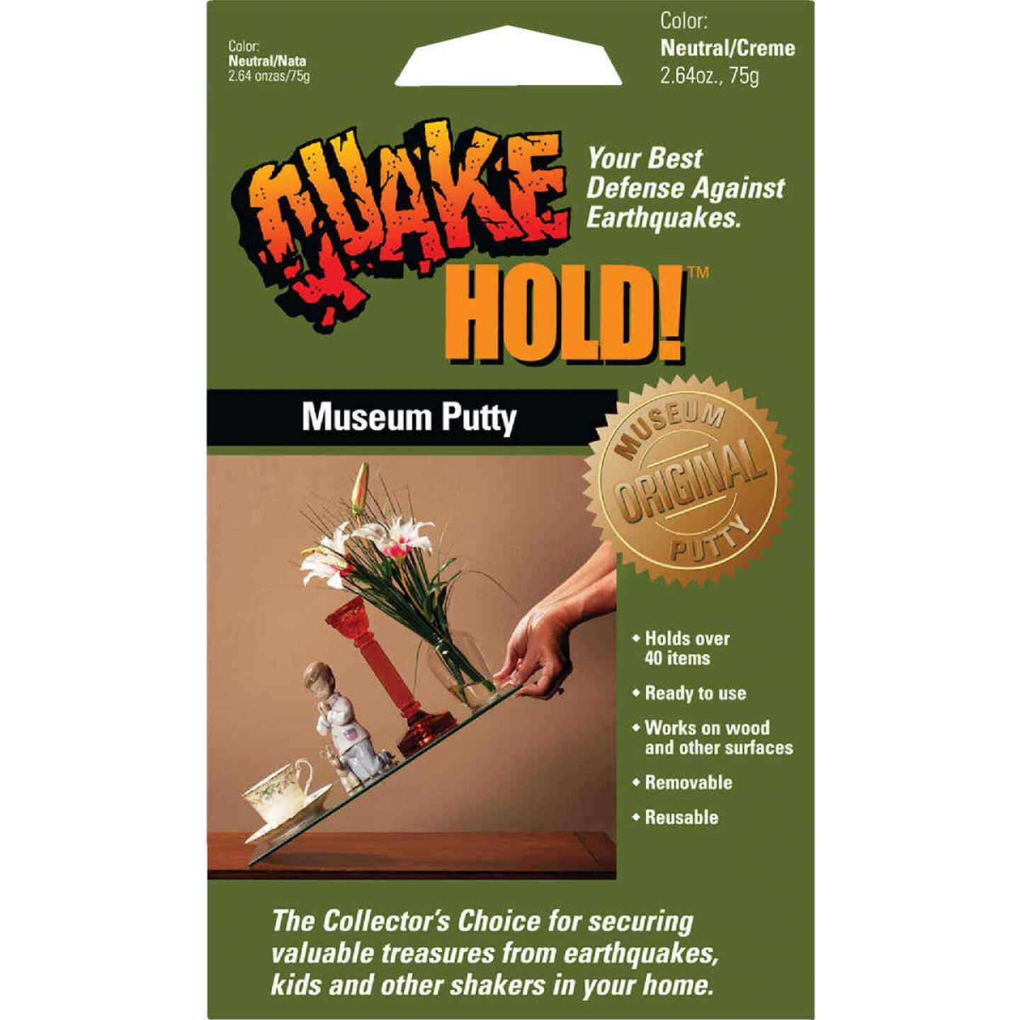 Quake Hold Adhesive Putty, White - 2.7 oz